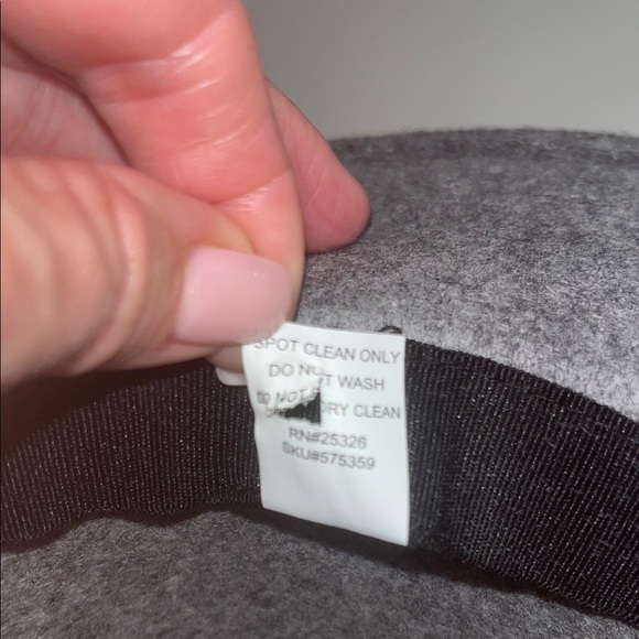 World Market Gray Women\'s 22” Inch Fedora Hat with black band main image 4